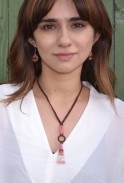 Glass Triangle Pendant Necklace